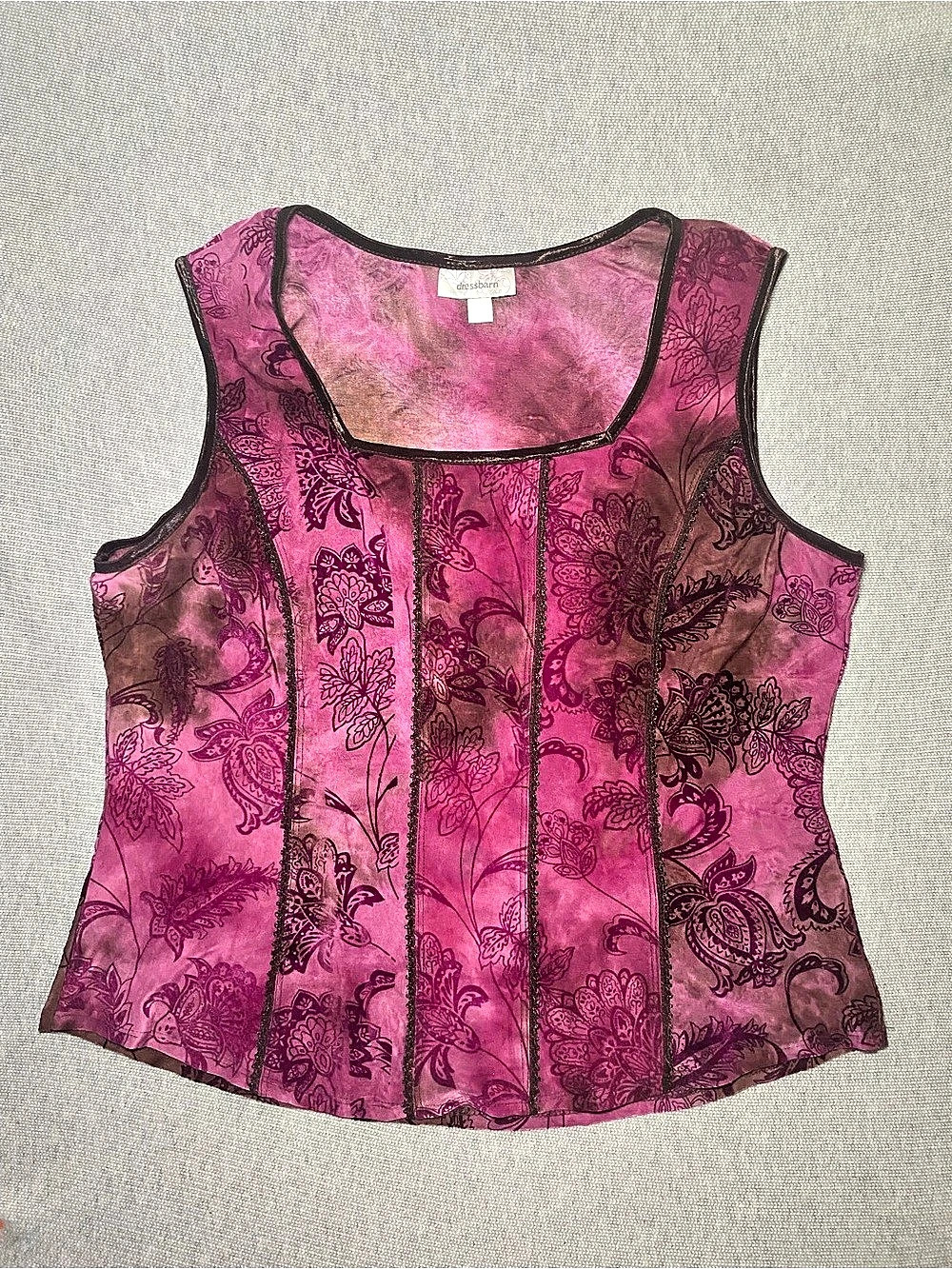 Dressbarn Blouse XL Velvet Mesh Fairy Goblin Whimsigoth Renaissance
